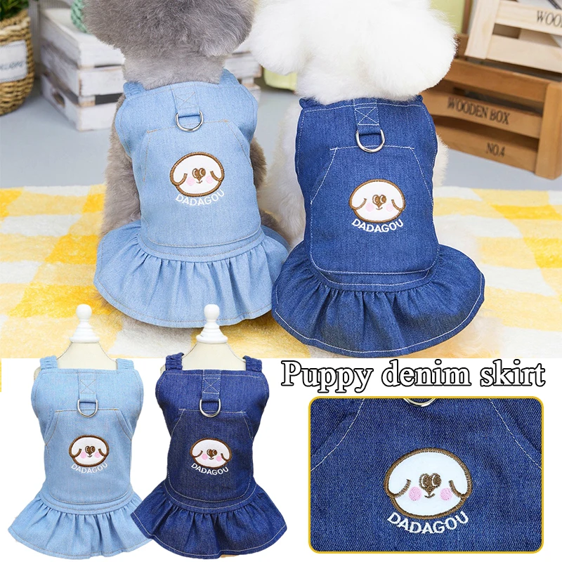 Dogs Clothing Pet Cartoon Cowboy Dress For Dog Clothes Small Costume French Bulldog Cute Spring Summer Blue Girl Collar Perro
Dogs Clothing Pet Cartoon Cowboy Dress For Dog Clothes Small Costume French Bulldog Cute Spring Summer Blue Girl Collar Perro