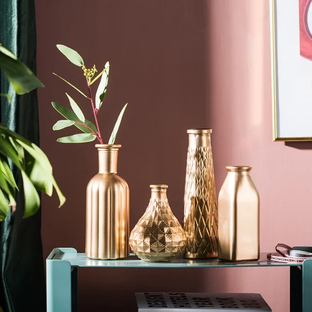 Gold Glass Vase Flower Vases Pasu Kaca Nordic Vase Desktop Planter Minimalist Vase Decor Dried Flower Vase Tinggi
Gold Glass Vase Flower Vases Pasu Kaca Nordic Vase Desktop Planter Minimalist Vase Decor Dried Flower Vase Tinggi