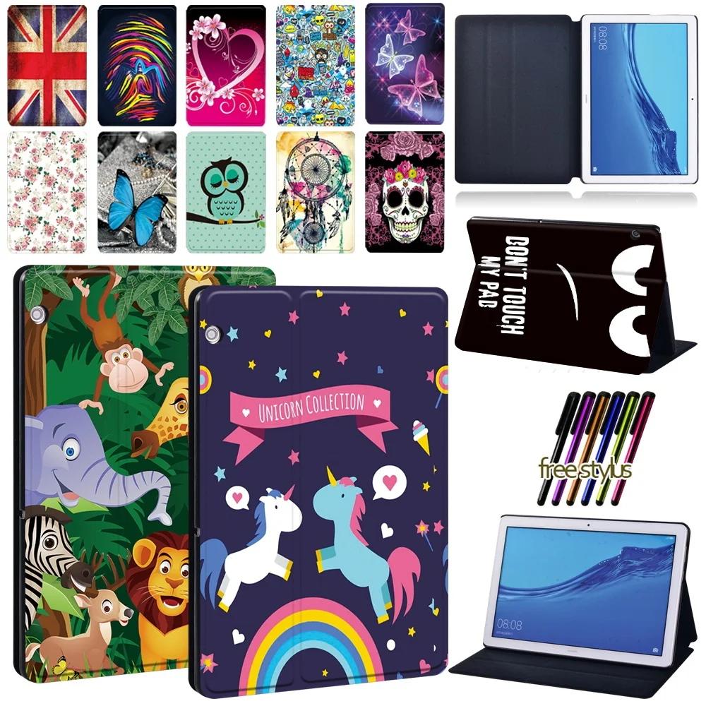 Tablet Case for Huawei MediaPad T5 10 10.1/MediaPad T3 8/MediaPad T3 10 9.6 Anti-Drop Leather Bracket Protective Cover+Stylus
Tablet Case for Huawei MediaPad T5 10 10.1/MediaPad T3 8/MediaPad T3 10 9.6 Anti-Drop Leather Bracket Protective Cover+Stylus