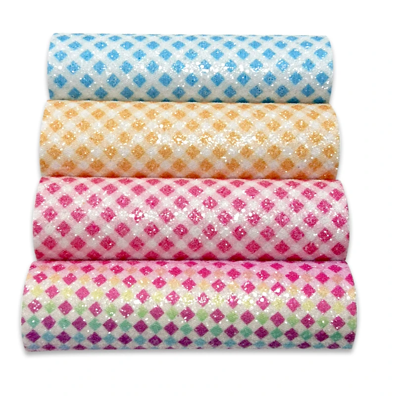 Plaid Printed Glitter Fabric Sheet Multicolored Chunky Glitter Faux Leather for Shoes Bag Bows Crafts DIY Material Accessories
Plaid Printed Glitter Fabric Sheet Multicolored Chunky Glitter Faux Leather for Shoes Bag Bows Crafts DIY Material Accessories