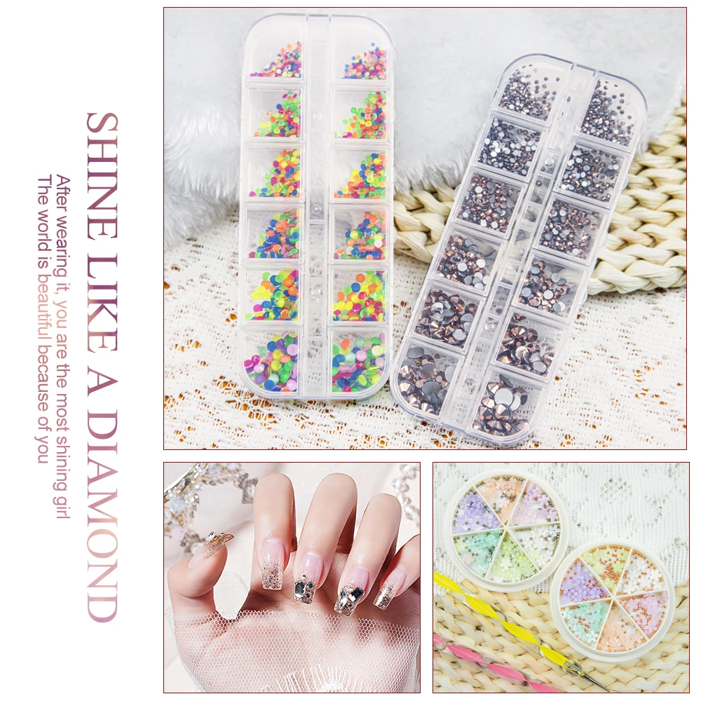 Manicure Metal Bead Pearl Professional Accessories Shiny Rhinestones Gem Mixed Size 3D Acrylic Flower Nail Charm Art Decoration
Manicure Metal Bead Pearl Professional Accessories Shiny Rhinestones Gem Mixed Size 3D Acrylic Flower Nail Charm Art Decoration