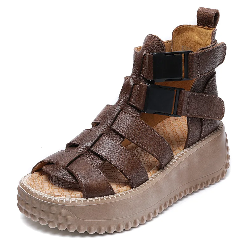 2022 Summer New High-Top Fish Mouth Toe Layer Leather Platform Shoes Women'S Summer Sandals Buckle Shoes Woven Roman Sandals
2022 Summer New High-Top Fish Mouth Toe Layer Leather Platform Shoes Women'S Summer Sandals Buckle Shoes Woven Roman Sandals