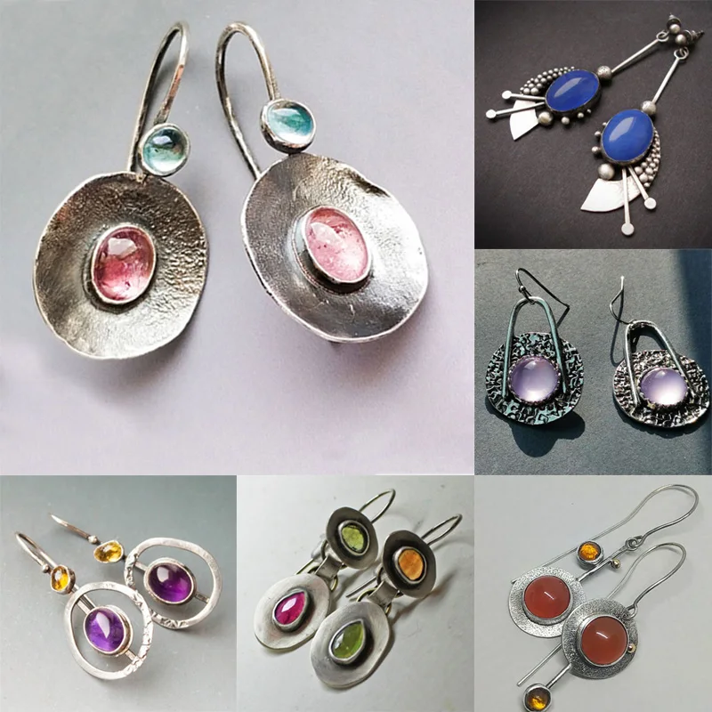 Fashion New Vintage Boho Moonstone Round Silver Color Drop Earrings For Women Wedding Party Earrings Jewelry 2022 Pendientes
Fashion New Vintage Boho Moonstone Round Silver Color Drop Earrings For Women Wedding Party Earrings Jewelry 2022 Pendientes