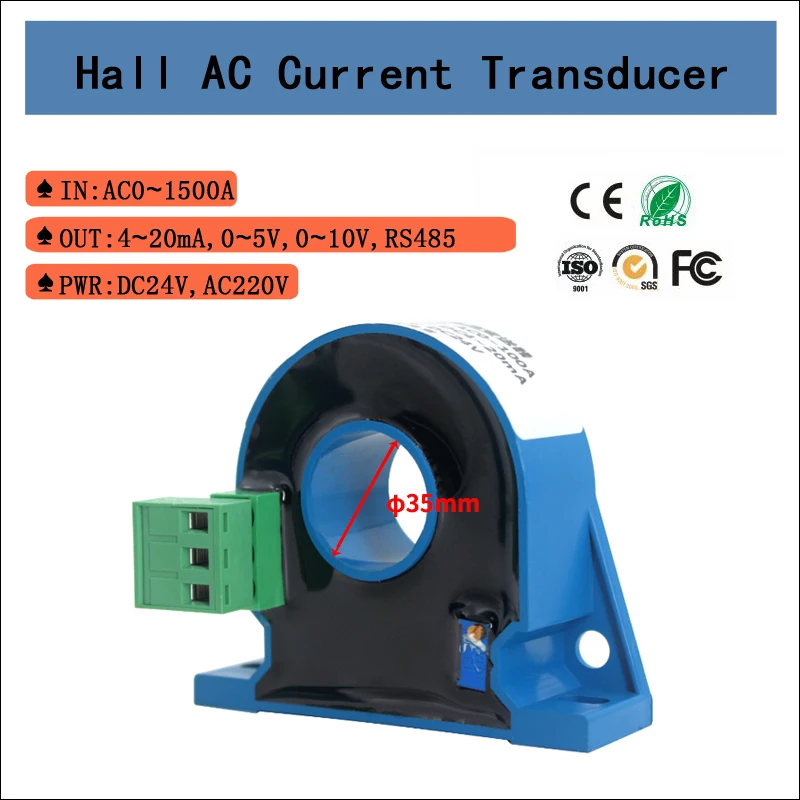 Hall Effect Current Sensor 600A Closed Loop Split Core AC Current Transmitter 4-20mA AC CT Hall Current Transducer
Hall Effect Current Sensor 600A Closed Loop Split Core AC Current Transmitter 4-20mA AC CT Hall Current Transducer
