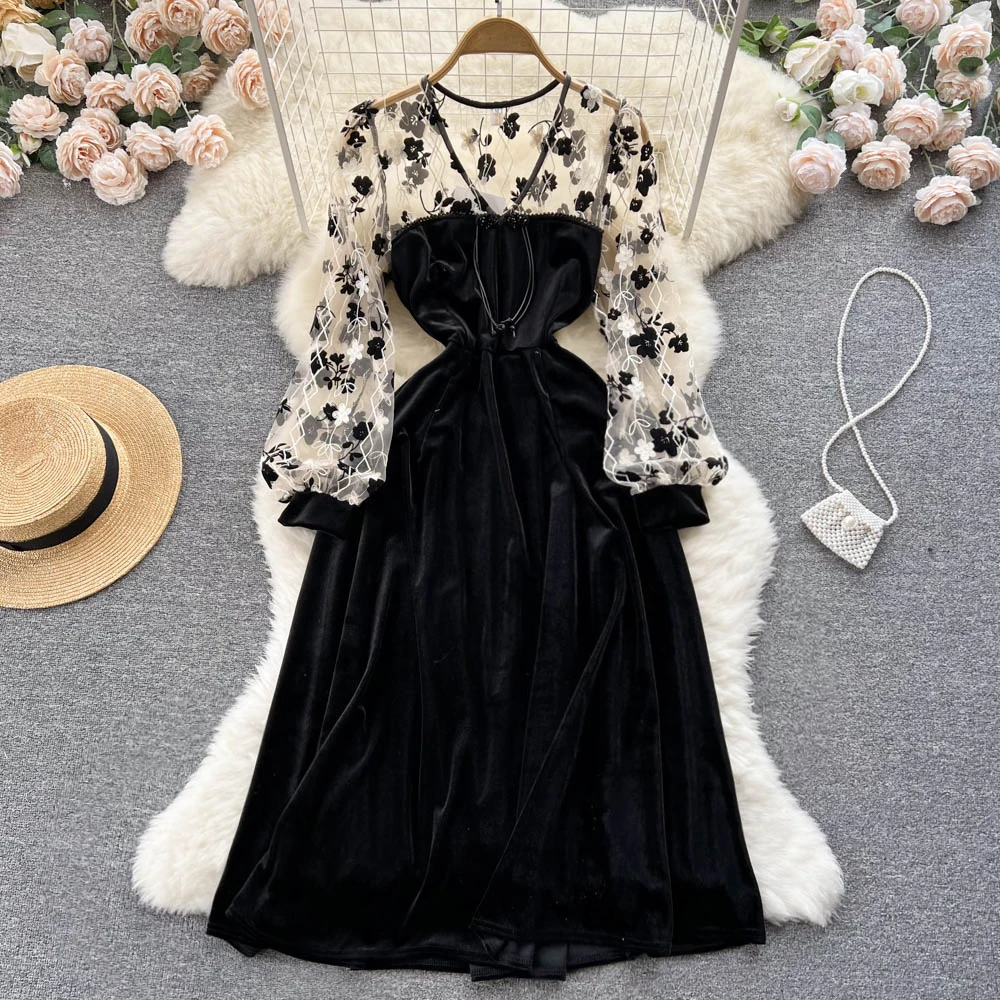 French Chic Dress Vintage Gentle Dresses V Neck Vestidos Floral Print Lantern Sleeve Female Bodycon Women Clothes Dropshipping
French Chic Dress Vintage Gentle Dresses V Neck Vestidos Floral Print Lantern Sleeve Female Bodycon Women Clothes Dropshipping