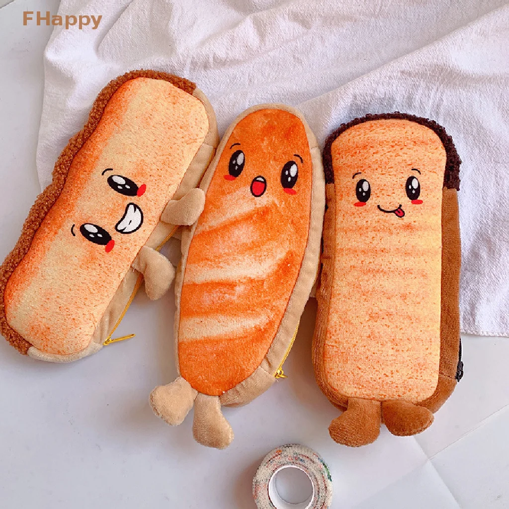 Funny Bread Cute Pencil Case Plush Creative Pencil Bag School Stationery Bag 
Funny Bread Cute Pencil Case Plush Creative Pencil Bag School Stationery Bag