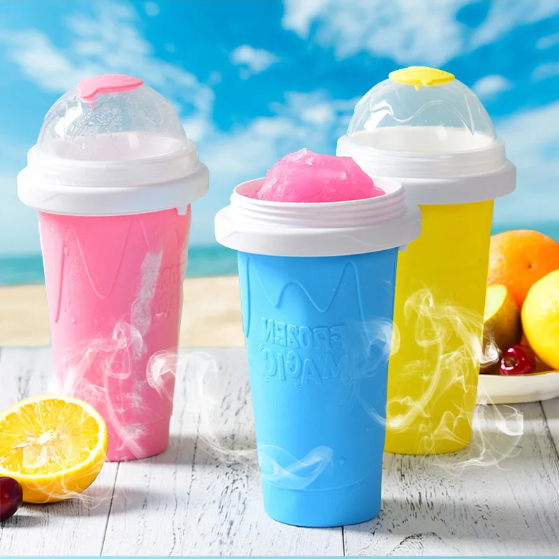 

Silicone Quick-frozen Ice Cream Maker Squeeze Cup Diy Homemade Durable Quick Cooling Slush Cups Milkshake Bottle Smoothie Cup