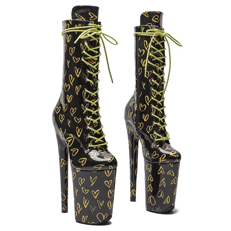 LAIJIANJINXIA New Fashion 23CM/9inches Patent PU Love Pattern Upper Pole Dancing Shoes High Heel Women's Modern Boots 097
LAIJIANJINXIA New Fashion 23CM/9inches Patent PU Love Pattern Upper Pole Dancing Shoes High Heel Women's Modern Boots 097