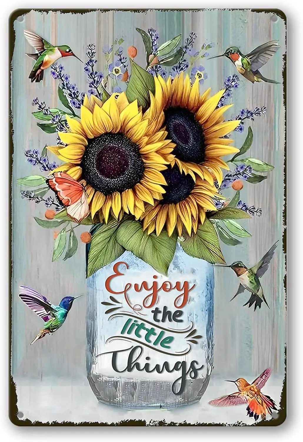 Металлическая вывеска колибри 
Металлическая вывеска колибри