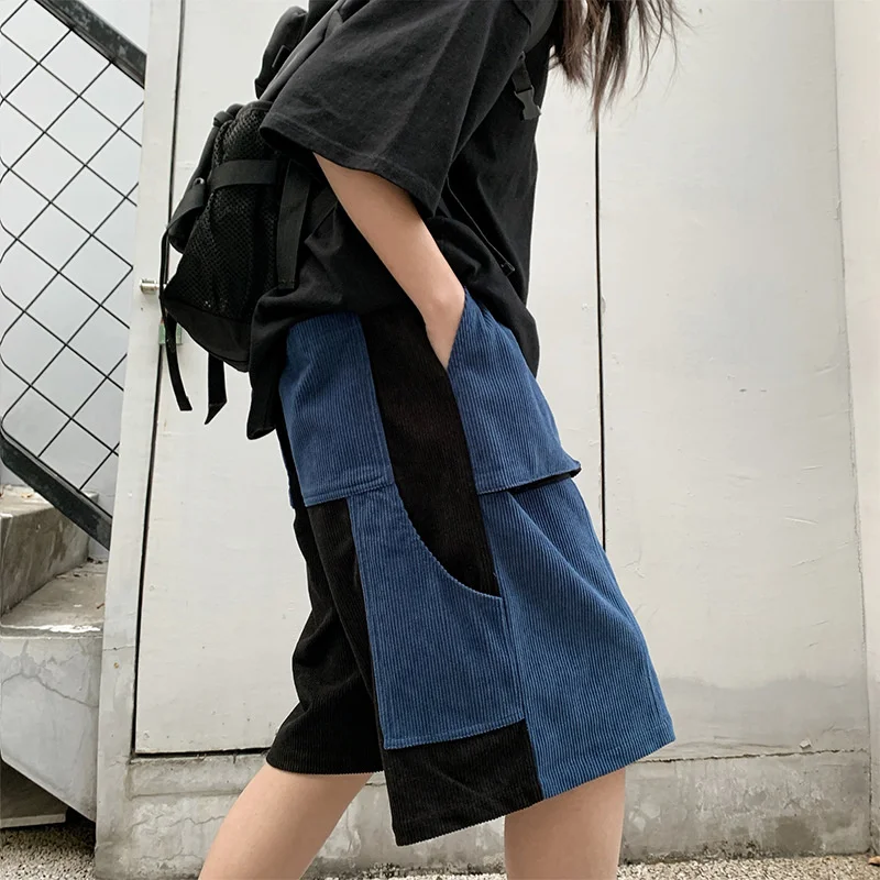 High quality Three dimensional pocket corduroy color contrast overalls men's summer loose design wide leg pants
High quality Three dimensional pocket corduroy color contrast overalls men's summer loose design wide leg pants