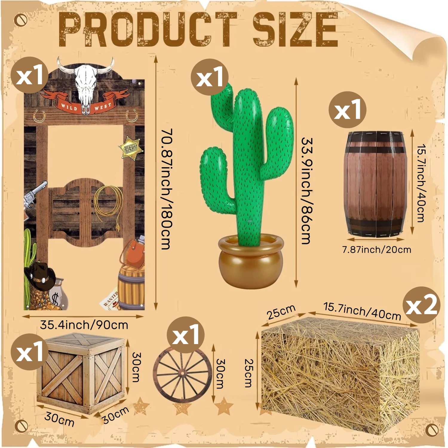 Набор декора для вечеринки в стиле Вестерн 7 шт
Набор декора для вечеринки в стиле Вестерн 7 шт