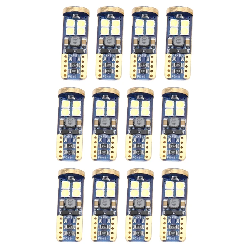 T10 168 LED Car Bulb 12Pcs 194 W5W 12-Smd 3030 Chipset LED Bulbs Canbus for Car Interior Dome Map Cb T10-12Smd-3030
T10 168 LED Car Bulb 12Pcs 194 W5W 12-Smd 3030 Chipset LED Bulbs Canbus for Car Interior Dome Map Cb T10-12Smd-3030