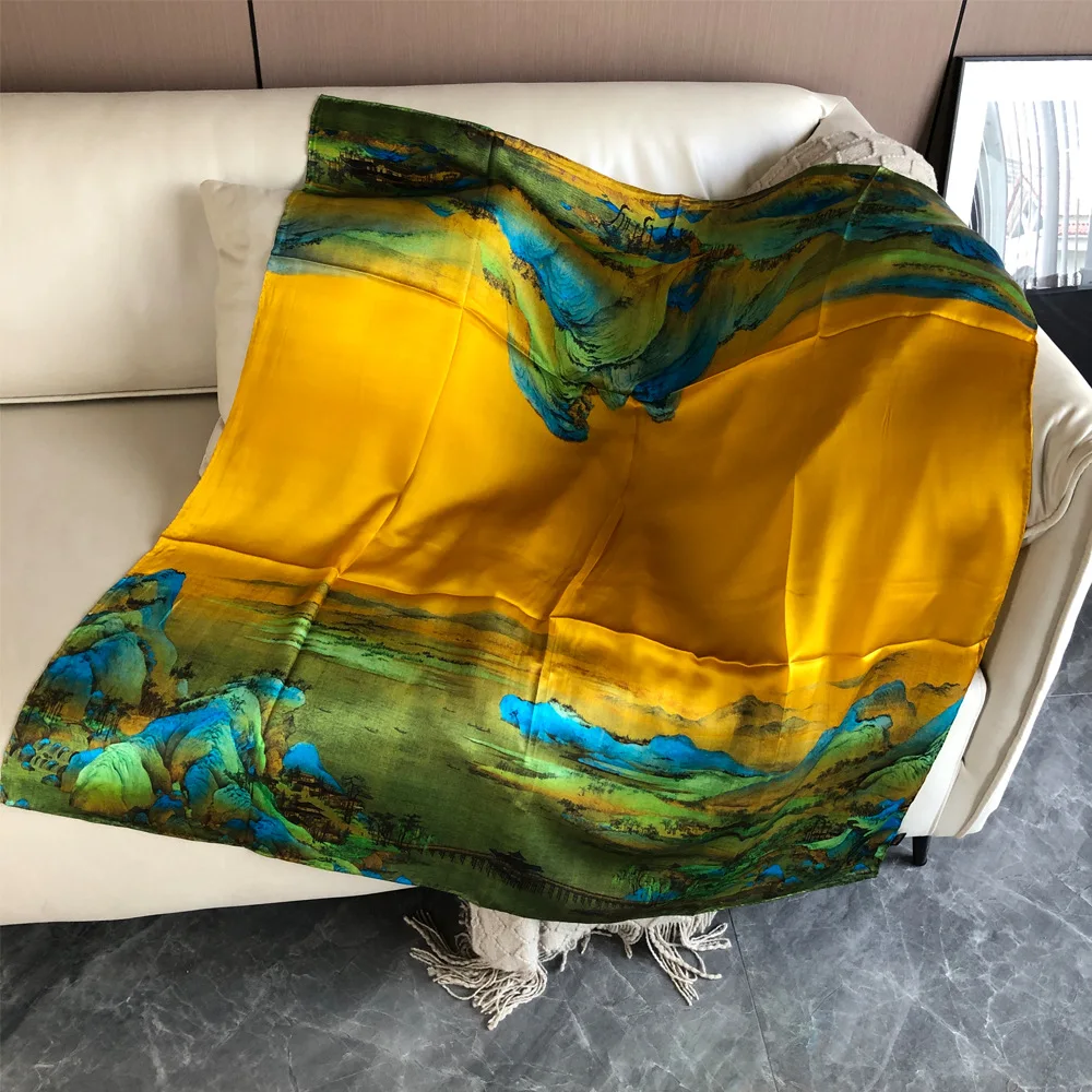 Breathable Silk Scarf Shawl Square Women Luxury Brand Printed Ladies 100% Silk Thin Summer Beach Female 110 Big Bandana Scarfs
Breathable Silk Scarf Shawl Square Women Luxury Brand Printed Ladies 100% Silk Thin Summer Beach Female 110 Big Bandana Scarfs