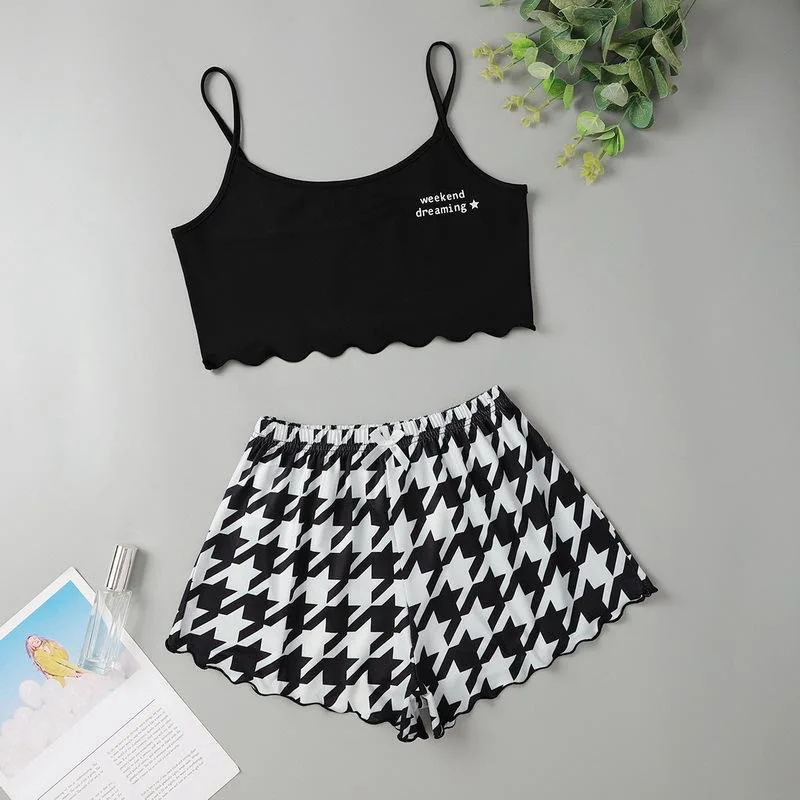 2022 Summer Women Fashion Sling Print Pyjamas Strawberry Pajama Set Sexy Homewear Sleepwear 2 Piece Set Pajamas for Women
2022 Summer Women Fashion Sling Print Pyjamas Strawberry Pajama Set Sexy Homewear Sleepwear 2 Piece Set Pajamas for Women