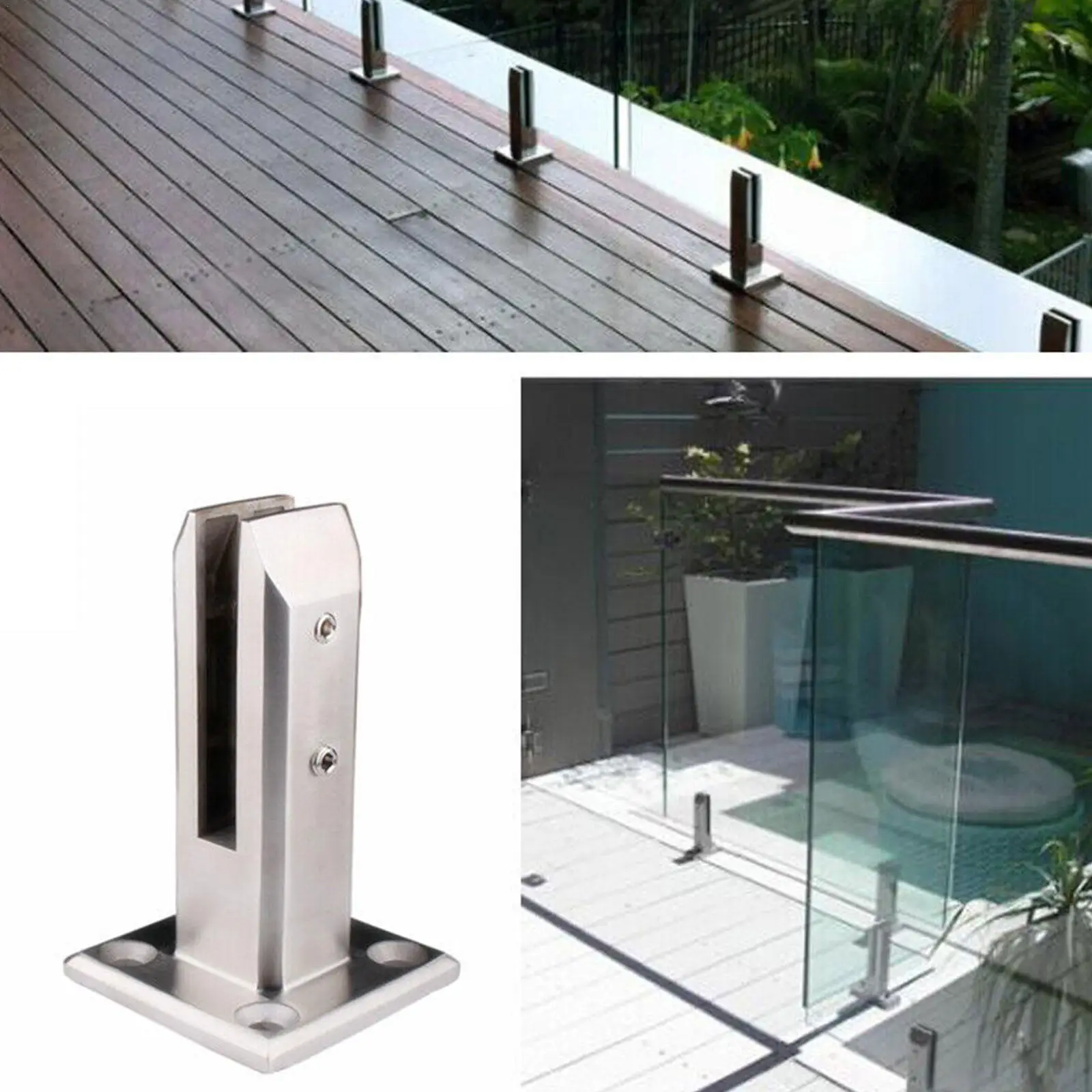 Stainless Steel Glass Clamp Swimming Pool Fence Clip Heavy Duty Floor Stair Handrail Glass Stand Fixed Fittings Clamp
Stainless Steel Glass Clamp Swimming Pool Fence Clip Heavy Duty Floor Stair Handrail Glass Stand Fixed Fittings Clamp