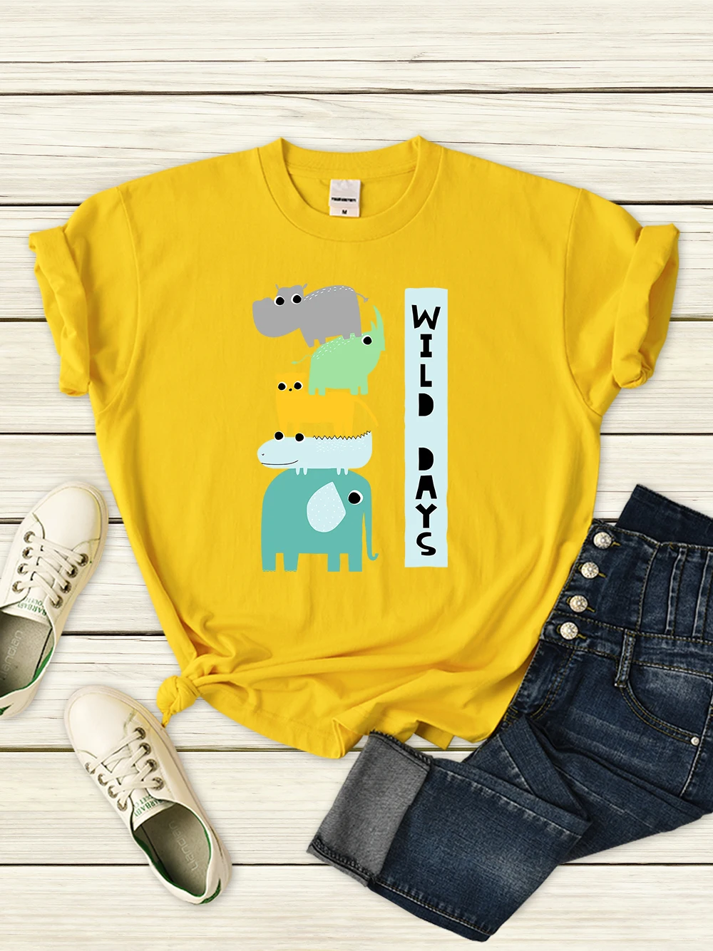 Cartoon Animal'S Wild Days Print Women T-Shirt Casual Comfortable Tshirts Street Basic Tee Shirt Hip Hop Summer T Shirts Female
Cartoon Animal'S Wild Days Print Women T-Shirt Casual Comfortable Tshirts Street Basic Tee Shirt Hip Hop Summer T Shirts Female