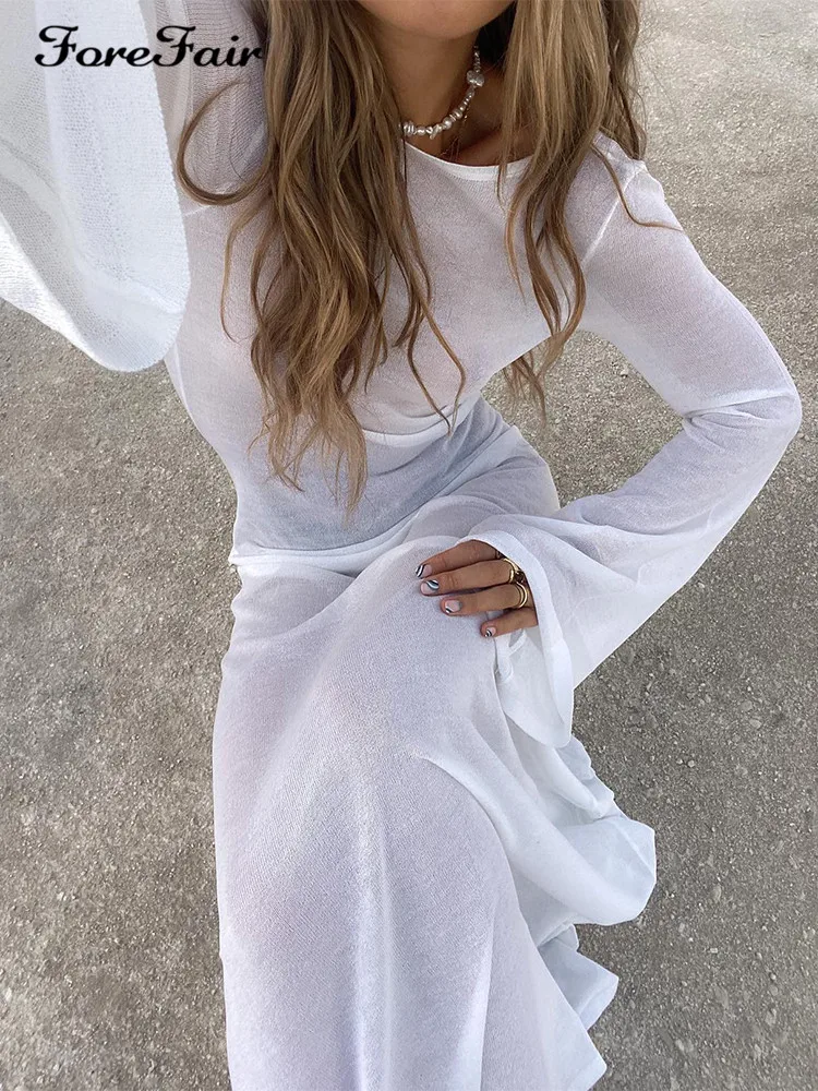 Forefair Long Sleeve Maxi Women Dress Backless Club White See Through Mesh 2022 Casual Summer Sexy Beach Dresses Bodycon Party
Forefair Long Sleeve Maxi Women Dress Backless Club White See Through Mesh 2022 Casual Summer Sexy Beach Dresses Bodycon Party