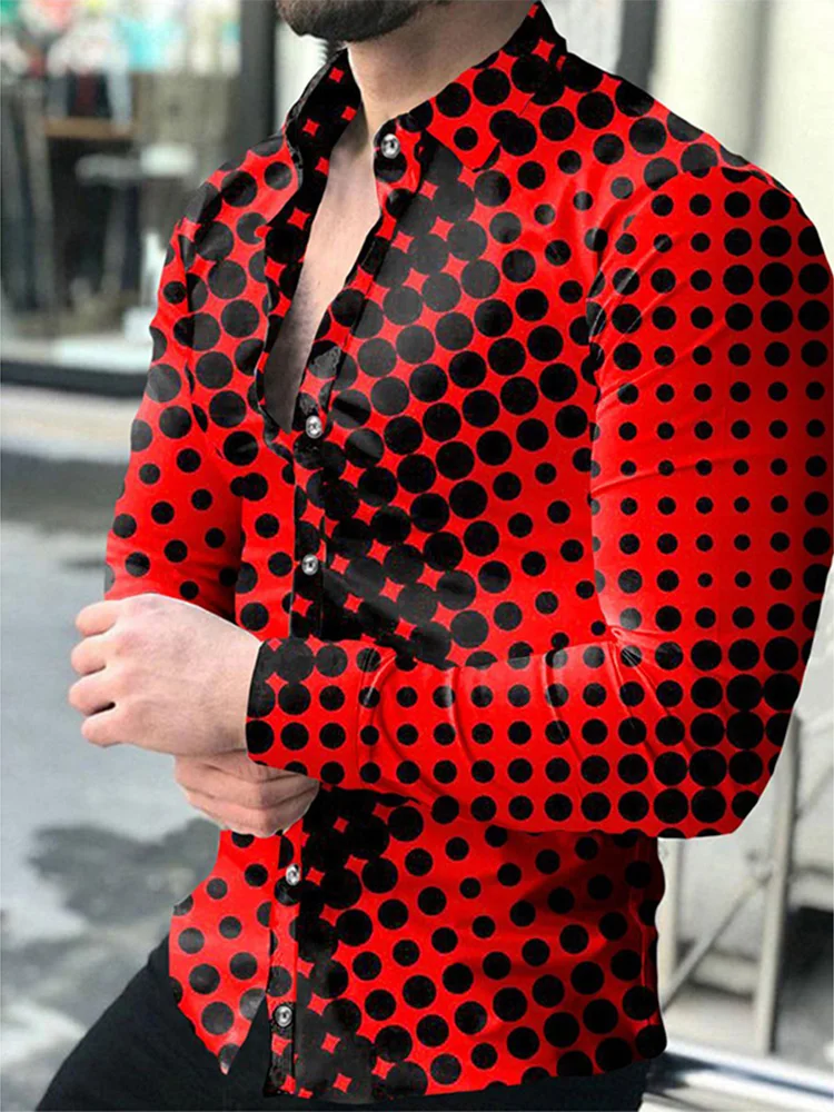Men's Autumn Polyester Long Sleeve Shirt Print Casual Male Top Turn-down Collar Buttoned shirts Clothes Blouse Clothing For Men
Men's Autumn Polyester Long Sleeve Shirt Print Casual Male Top Turn-down Collar Buttoned shirts Clothes Blouse Clothing For Men