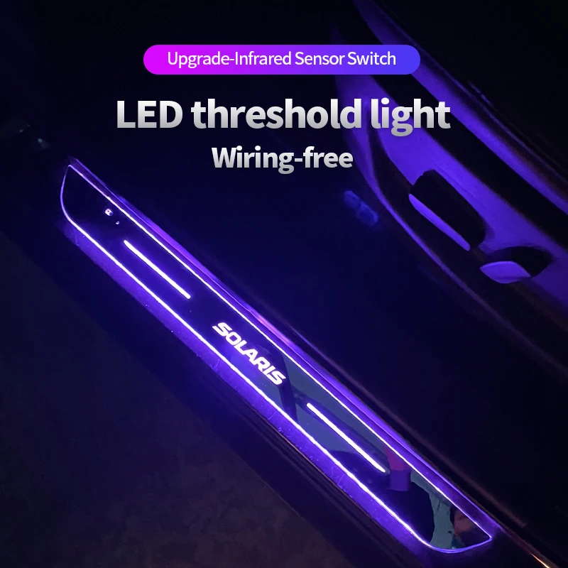 Acrylic USB Power Moving LED Welcome Pedal Car Scuff Plate Pedal Door Sill Pathway Light For Hyundai Solaris Car Accessories 
Acrylic USB Power Moving LED Welcome Pedal Car Scuff Plate Pedal Door Sill Pathway Light For Hyundai Solaris Car Accessories