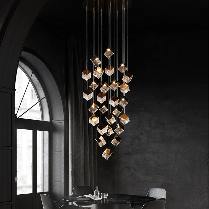 Pendant Lamp Led Art Chandelier Light Modern Stairs Ceiling Golden/Silver Stainless steel Luxury Glass Home Parlor Hanging
Pendant Lamp Led Art Chandelier Light Modern Stairs Ceiling Golden/Silver Stainless steel Luxury Glass Home Parlor Hanging
