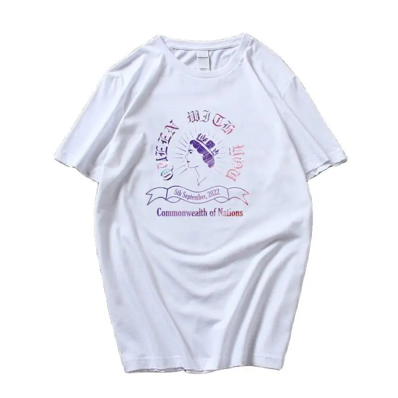 Cotton Queen Elizabeth Commemorative T-shirt the Queen of England Short Sleeve Top Oversized Unisex british Royal Family Tees
Cotton Queen Elizabeth Commemorative T-shirt the Queen of England Short Sleeve Top Oversized Unisex british Royal Family Tees
