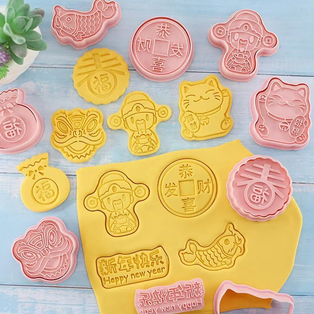 8Pcs Cookie Cutter Set Chinese New Year Sugar Crafts Spring Cutter Cake Cookie Mold Mould Plastic Stamp Festival Kitchen Ba G8S8
8Pcs Cookie Cutter Set Chinese New Year Sugar Crafts Spring Cutter Cake Cookie Mold Mould Plastic Stamp Festival Kitchen Ba G8S8