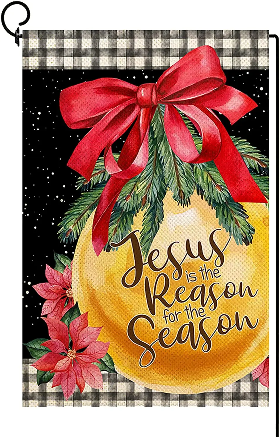 Christmas Jesus Is The Reason for The Season Garden Flag Burlap Double Sided Nativity Religion Golden Bell Red Flag Winter
Christmas Jesus Is The Reason for The Season Garden Flag Burlap Double Sided Nativity Religion Golden Bell Red Flag Winter