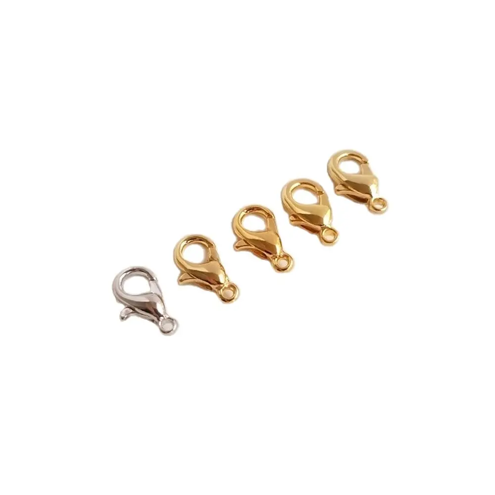 14K gold plated 18K true gold lobster clasp jewelry bracelet with end connection spring clasp DIY accessory material
14K gold plated 18K true gold lobster clasp jewelry bracelet with end connection spring clasp DIY accessory material