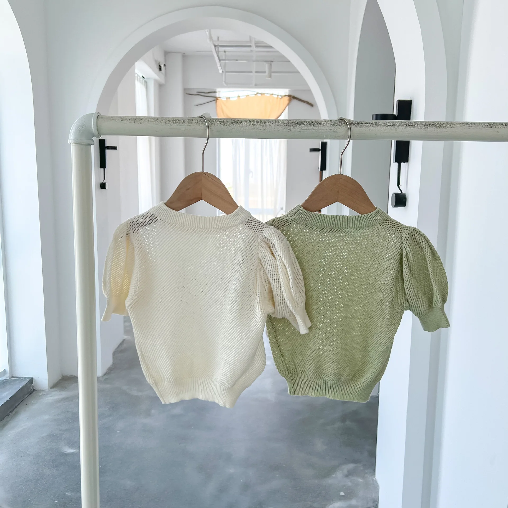 New Blouse Girls Children Baby Elasticity Tops Toddler Hollow Knit Puff Sleeve Sweater Kid Sunscreen T-shirts Infant Clothes
New Blouse Girls Children Baby Elasticity Tops Toddler Hollow Knit Puff Sleeve Sweater Kid Sunscreen T-shirts Infant Clothes