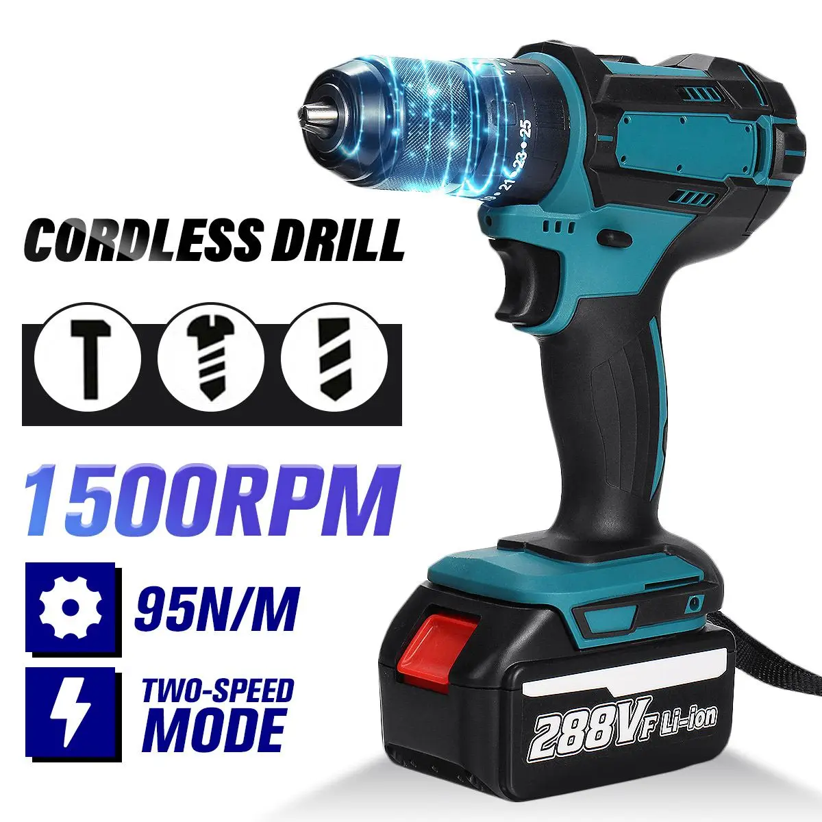 3 IN 1 13mm 25+3 Torque Electric Impact Drill Screwdriver Flat Drill Hammer Drill Power Tool for Makita 18V Battery
3 IN 1 13mm 25+3 Torque Electric Impact Drill Screwdriver Flat Drill Hammer Drill Power Tool for Makita 18V Battery