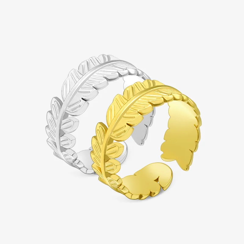 Minimalist Stainless Steel Gold Silver Color Feather Open Adjustable Ring for Women Men Party Birthday Jewelry Gift
Minimalist Stainless Steel Gold Silver Color Feather Open Adjustable Ring for Women Men Party Birthday Jewelry Gift