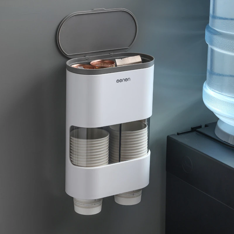 Wall Mounted Automatic Cup Storage Rack Paper Cups Dispenser Disposable Pull Type Plastic Cup Holder Dust-proof Cups Container
Wall Mounted Automatic Cup Storage Rack Paper Cups Dispenser Disposable Pull Type Plastic Cup Holder Dust-proof Cups Container
