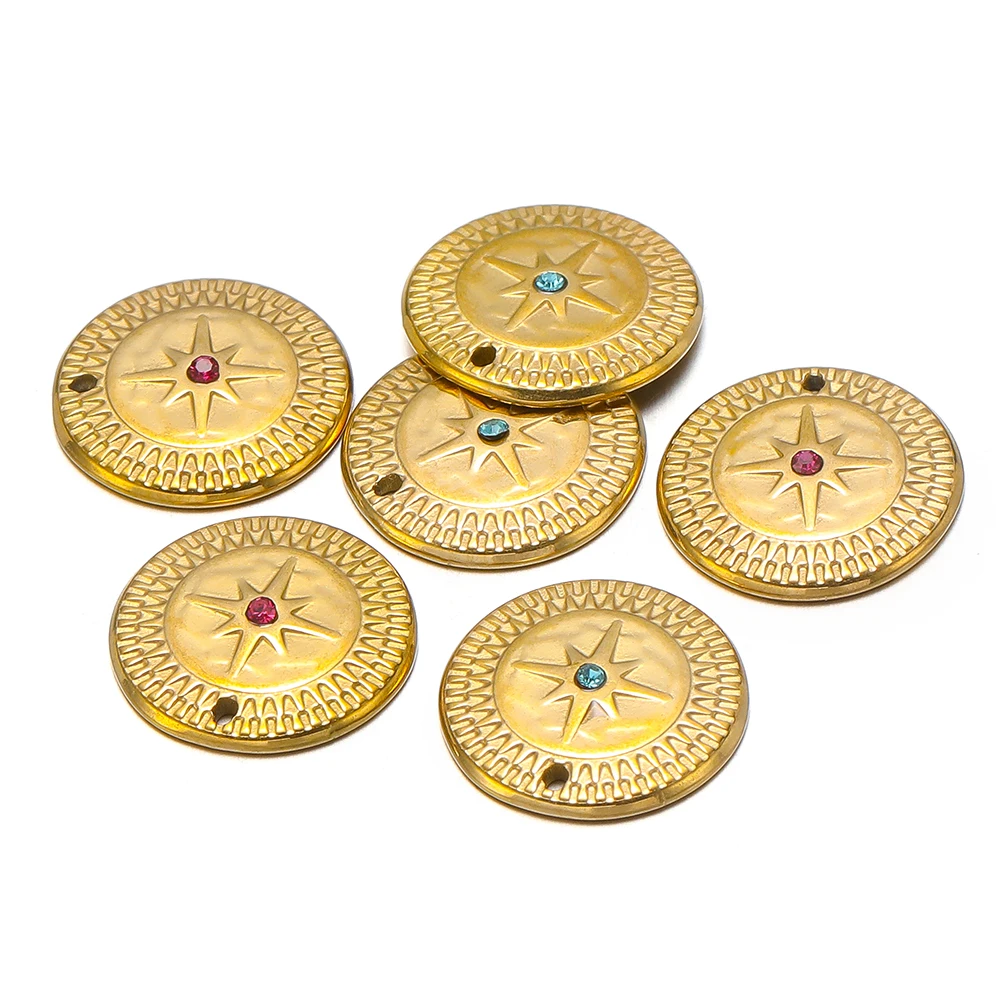 5pcs Gold Color Stainless Steel Rhinestone Star Embossed Charms Pendants for DIY Jewelry Making Necklace Wholesale Findings
5pcs Gold Color Stainless Steel Rhinestone Star Embossed Charms Pendants for DIY Jewelry Making Necklace Wholesale Findings