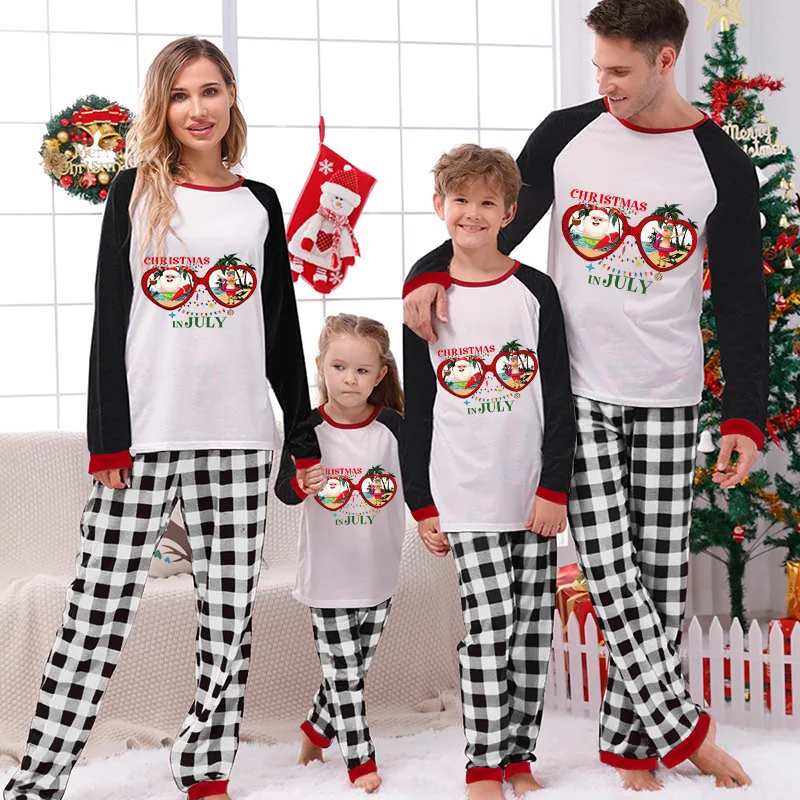 Christmas Matching Family Pajamas Christams In July Sunglass Black and White Plaids Pajamas Sets
Christmas Matching Family Pajamas Christams In July Sunglass Black and White Plaids Pajamas Sets