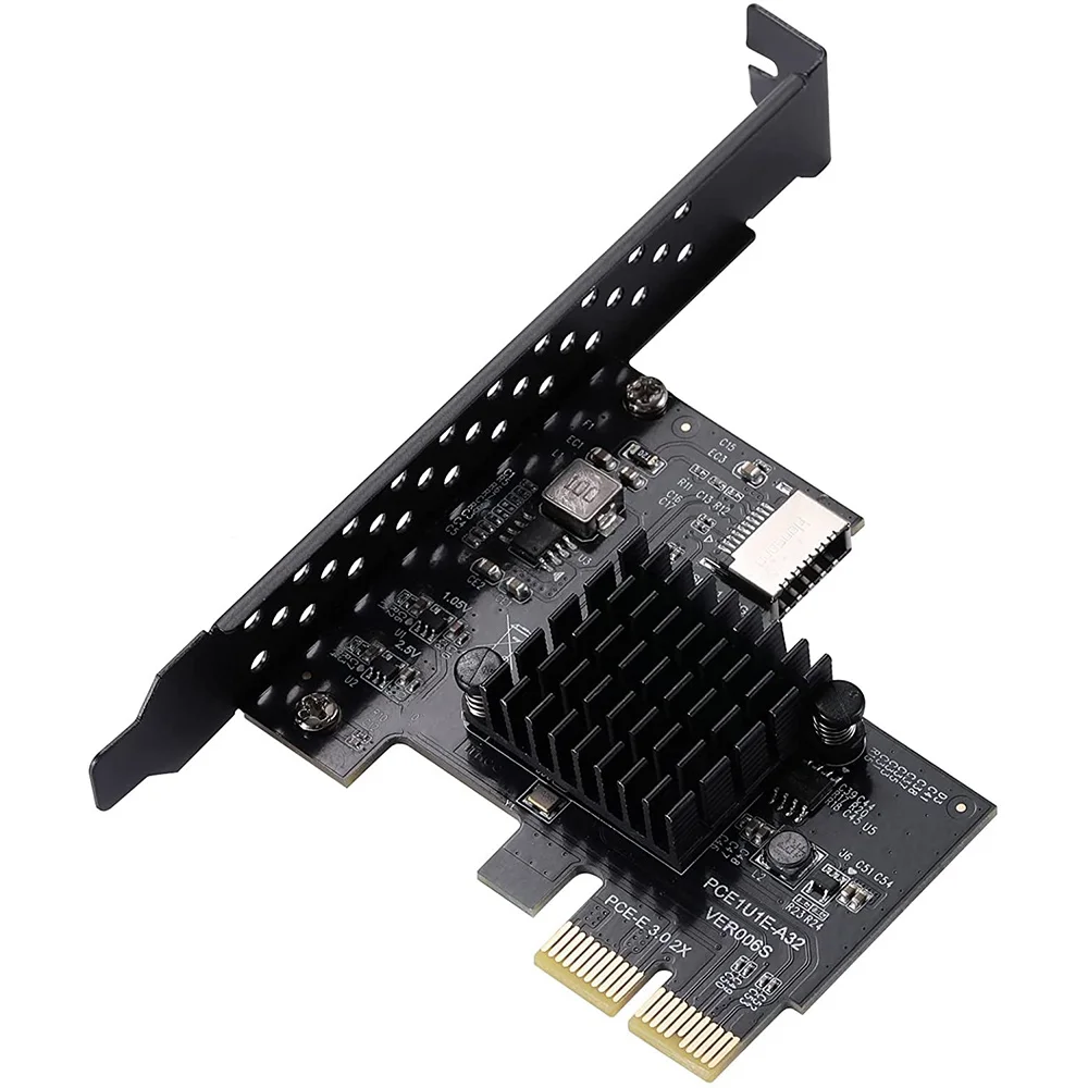 

PCI-E 2X to USB3.1 A-Key Gen2 Front Type-E Expansion Card,10Gbps Type-E Internal 20-Pin Front Panel Connector Riser Card