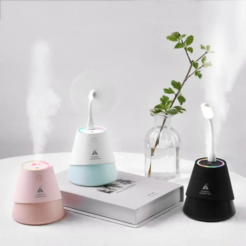 Usb Mini Iceberg Humidifier Adorable Nightlight Big Spray Small Fan Household Three-in-one Humidifier
Usb Mini Iceberg Humidifier Adorable Nightlight Big Spray Small Fan Household Three-in-one Humidifier