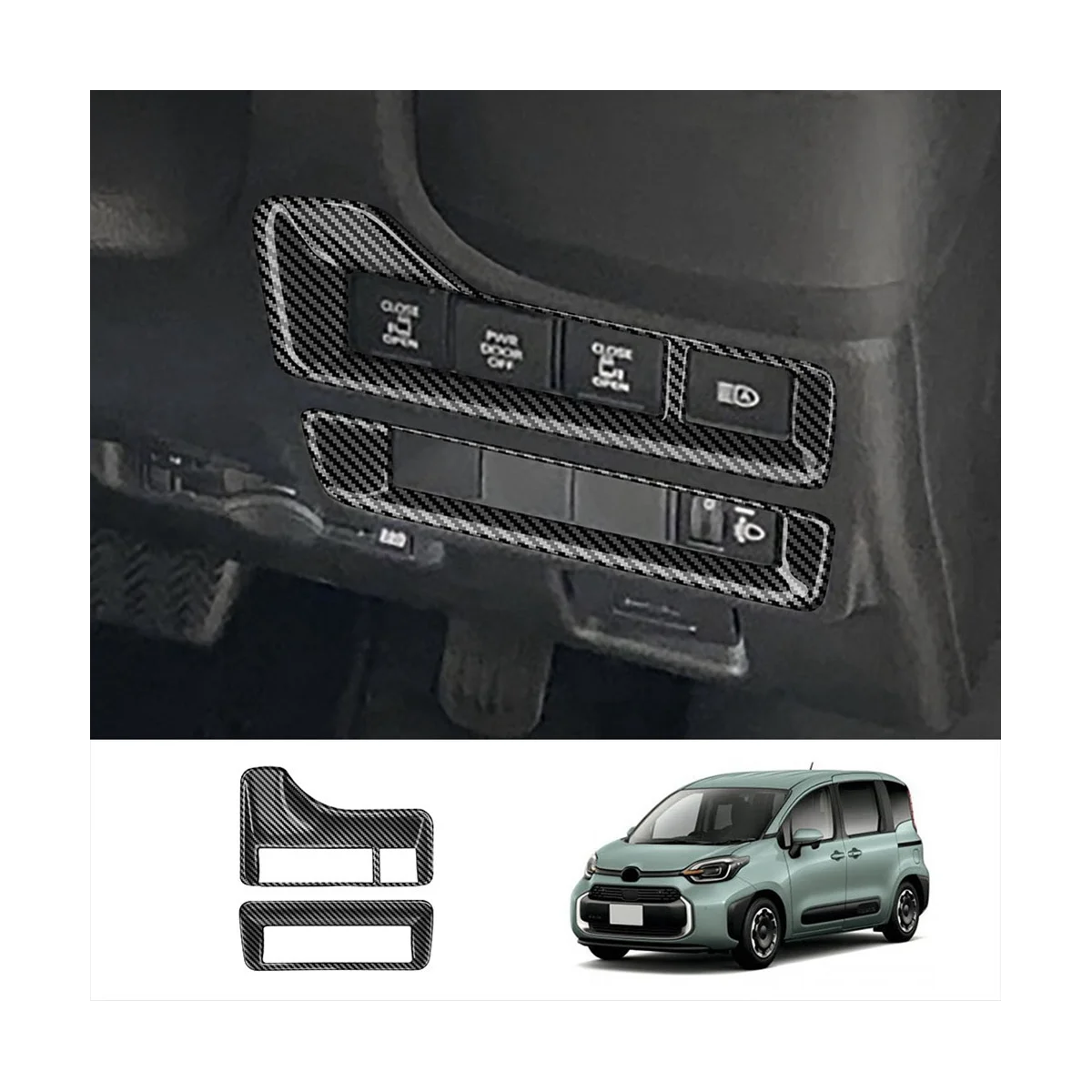 Car Multi-Function Button Decorative Frame Cover Trim for Toyota SIENTA 10 Series 2022 2023 RHD Carbon Fiber
Car Multi-Function Button Decorative Frame Cover Trim for Toyota SIENTA 10 Series 2022 2023 RHD Carbon Fiber