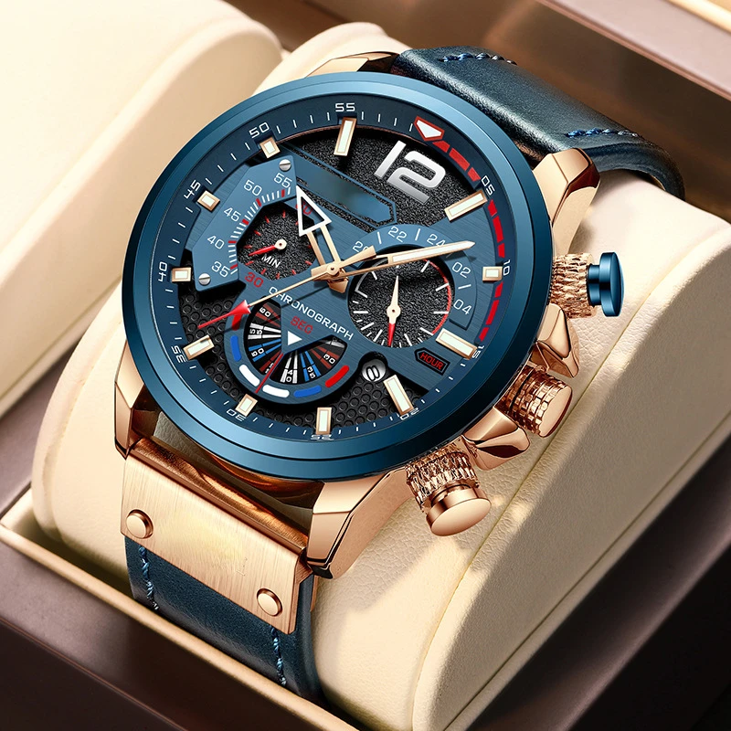 New Fashion Mens Leather Quartz Watch for Men Top Luminous Luxury Multifunction Wristwatch Waterproof Sport Relogio Masculino
New Fashion Mens Leather Quartz Watch for Men Top Luminous Luxury Multifunction Wristwatch Waterproof Sport Relogio Masculino