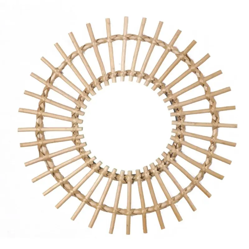 Rattan Innovative Art Decoration Round Makeup Mirror Dressing Bathroom Wall Hang
Rattan Innovative Art Decoration Round Makeup Mirror Dressing Bathroom Wall Hang