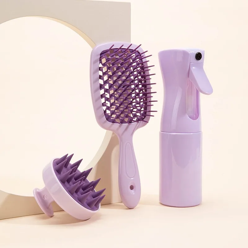Shampoo hair brush scalp massage spray bottle bottle packing hollow comb modeling hair combs hairdressing suit
Shampoo hair brush scalp massage spray bottle bottle packing hollow comb modeling hair combs hairdressing suit