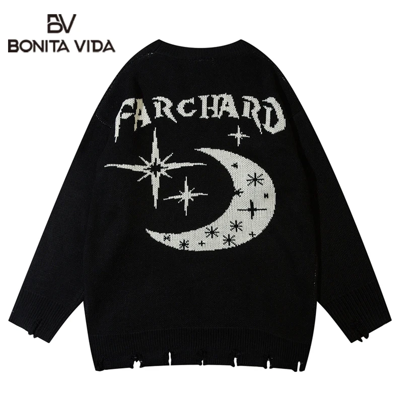 Men Sweater Oversize 2022 Autumn Knitted Sweaters Moon Letter Print Long Sleeve Harajuku Streetwear Pullovers Sweater
Men Sweater Oversize 2022 Autumn Knitted Sweaters Moon Letter Print Long Sleeve Harajuku Streetwear Pullovers Sweater