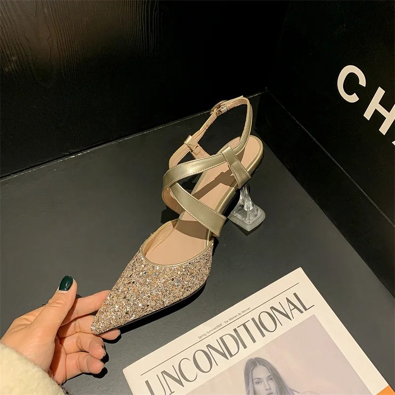 2022 women sandals plus size 22-26.5cm Sequin cloth upper stiletto high heel pointed crystal heel shoes for women sandals
2022 women sandals plus size 22-26.5cm Sequin cloth upper stiletto high heel pointed crystal heel shoes for women sandals