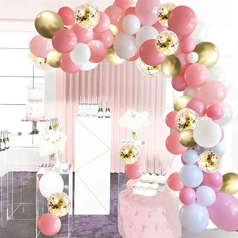100pcs Pink Gold Balloon Garland Kit White Confetti Metal Latex Balloon Arches for Baby Shower Birthday Wedding Decor Supplies
100pcs Pink Gold Balloon Garland Kit White Confetti Metal Latex Balloon Arches for Baby Shower Birthday Wedding Decor Supplies