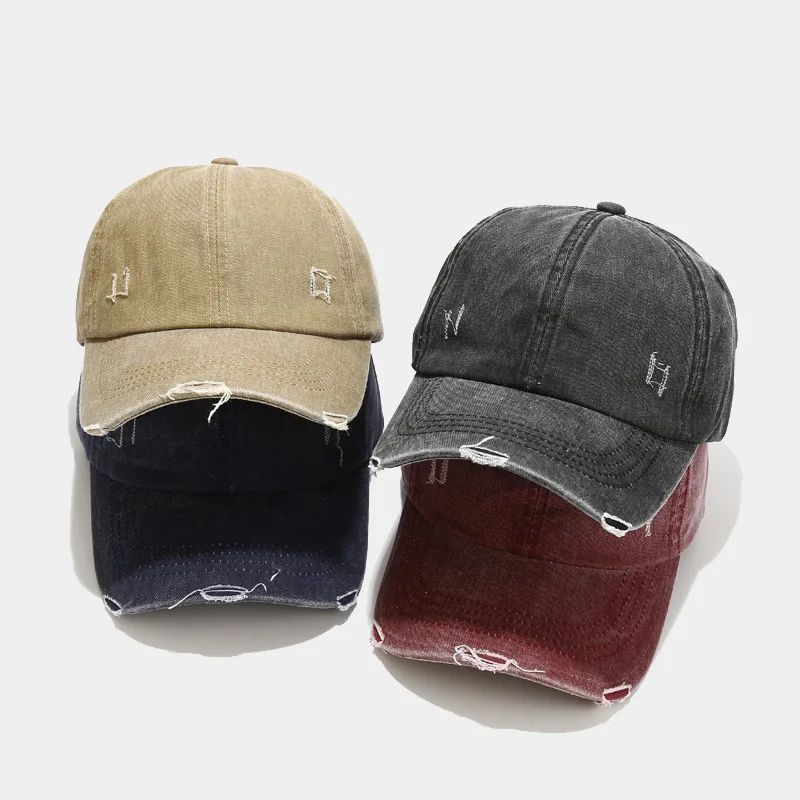 

Duck Tongue Cap Male Outdoor Retro Men's Caps for Men Sunshade Big Head Circumference Hat Broken Hole Sports and Leisure Women's