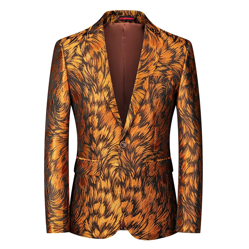 Men's Fashion Blazer Suit Personality Stage Performance Banquet Business Leisure Small Suit Coat Only 1Pcs Wedding Clothing Wear
Men's Fashion Blazer Suit Personality Stage Performance Banquet Business Leisure Small Suit Coat Only 1Pcs Wedding Clothing Wear