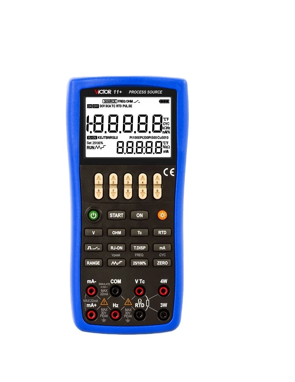 VICTOR 11+ Process Signal Source High Accuracy Output function Thermal resistance Thermocouple Frequency calibrator
VICTOR 11+ Process Signal Source High Accuracy Output function Thermal resistance Thermocouple Frequency calibrator
