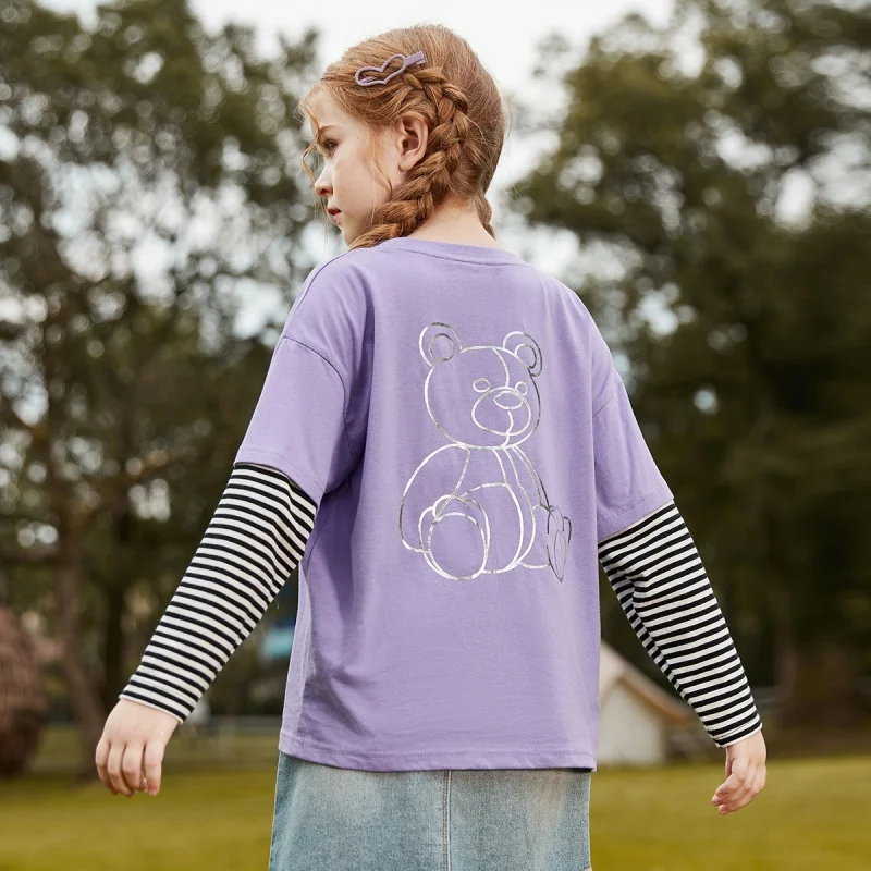 Virgin Girls Long-sleeved 2022 Spring Children's Kids Tops Reflective Printing Fake Two-piece Bottoming Tee Shirt Clothing
Virgin Girls Long-sleeved 2022 Spring Children's Kids Tops Reflective Printing Fake Two-piece Bottoming Tee Shirt Clothing