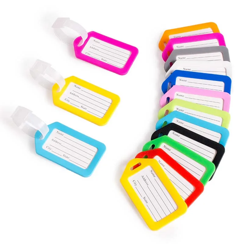 Candy Color Travel Accessories Cheap Luggage Tag PU Suitcase ID Addres Holder Baggage Boarding Tag Portable Label
Candy Color Travel Accessories Cheap Luggage Tag PU Suitcase ID Addres Holder Baggage Boarding Tag Portable Label