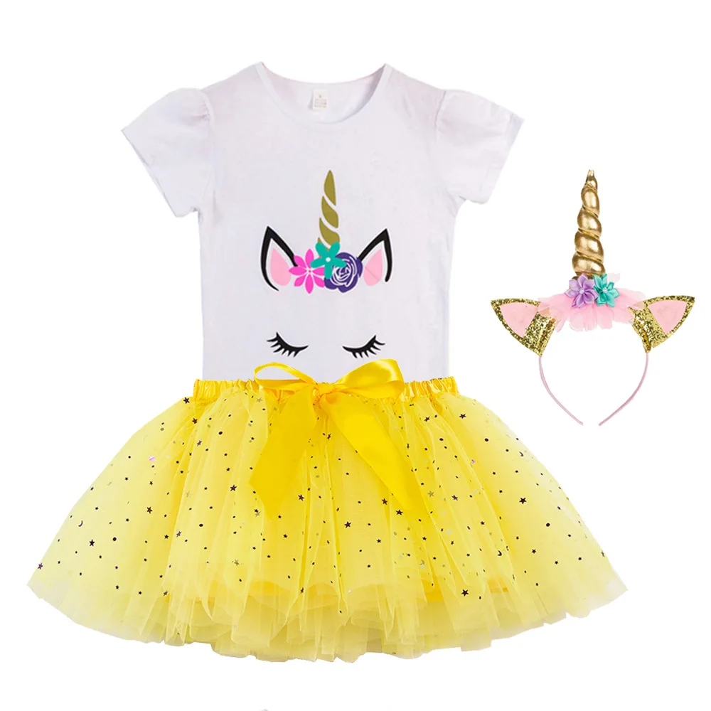 Kids Child Summer Unicorn Baby Girl Clothes Children's Clothing Tutu Skirt Hair Band Sets From 2 To 7 Years T-shirts for Girls
Kids Child Summer Unicorn Baby Girl Clothes Children's Clothing Tutu Skirt Hair Band Sets From 2 To 7 Years T-shirts for Girls