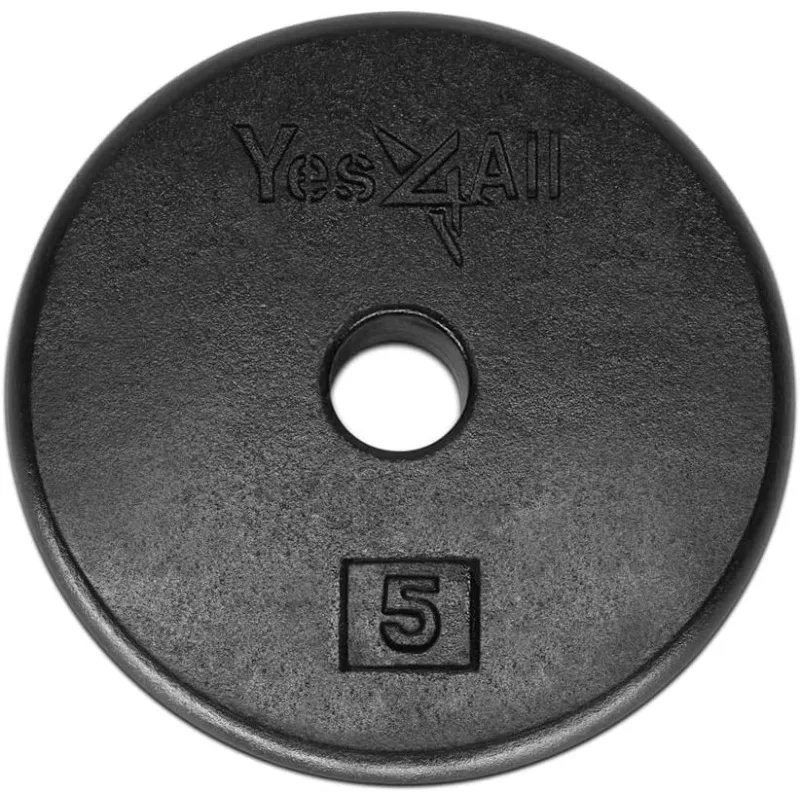 Yes4All 15 lbs Standard Weight Plates, 1 inch Cast Iron Weight Plates for Dumbbells, Single
Yes4All 15 lbs Standard Weight Plates, 1 inch Cast Iron Weight Plates for Dumbbells, Single